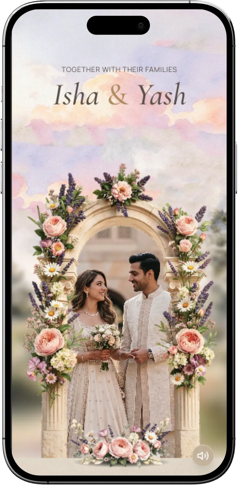 Villa wedding invitation design